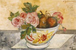 Natalia Sergeevna Goncharova - Still Life With Roses And Pears