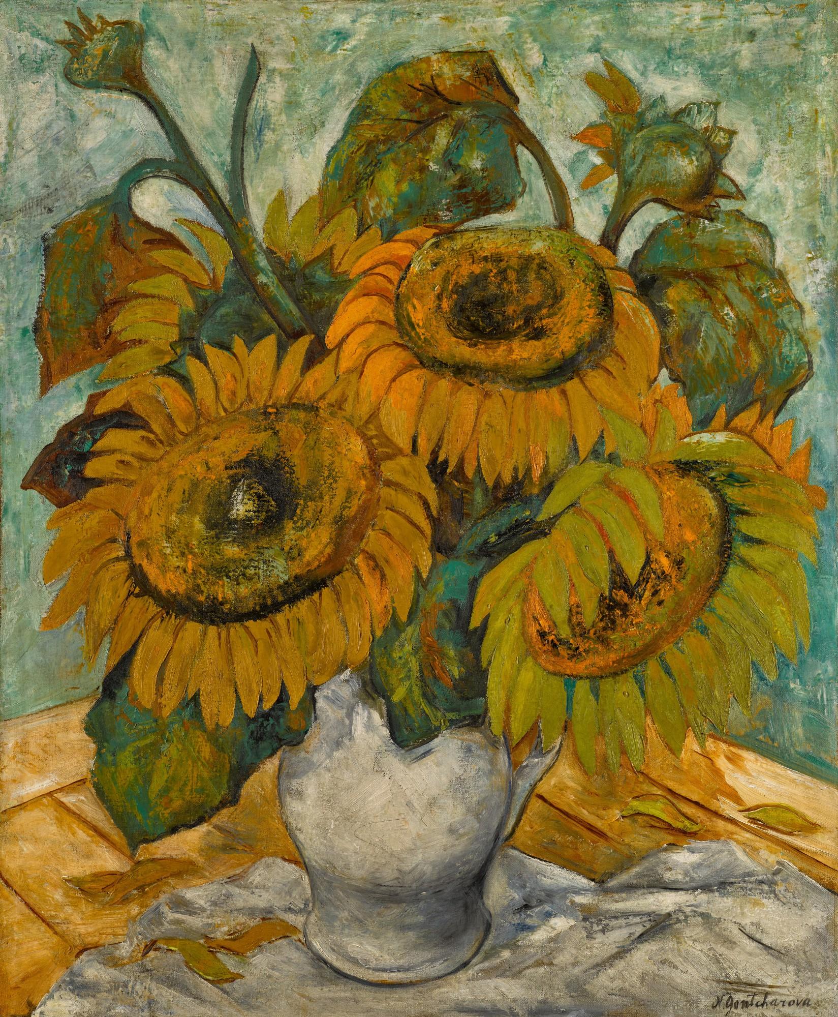 Natalia Sergeevna Goncharova - Still Life with Sunflowers