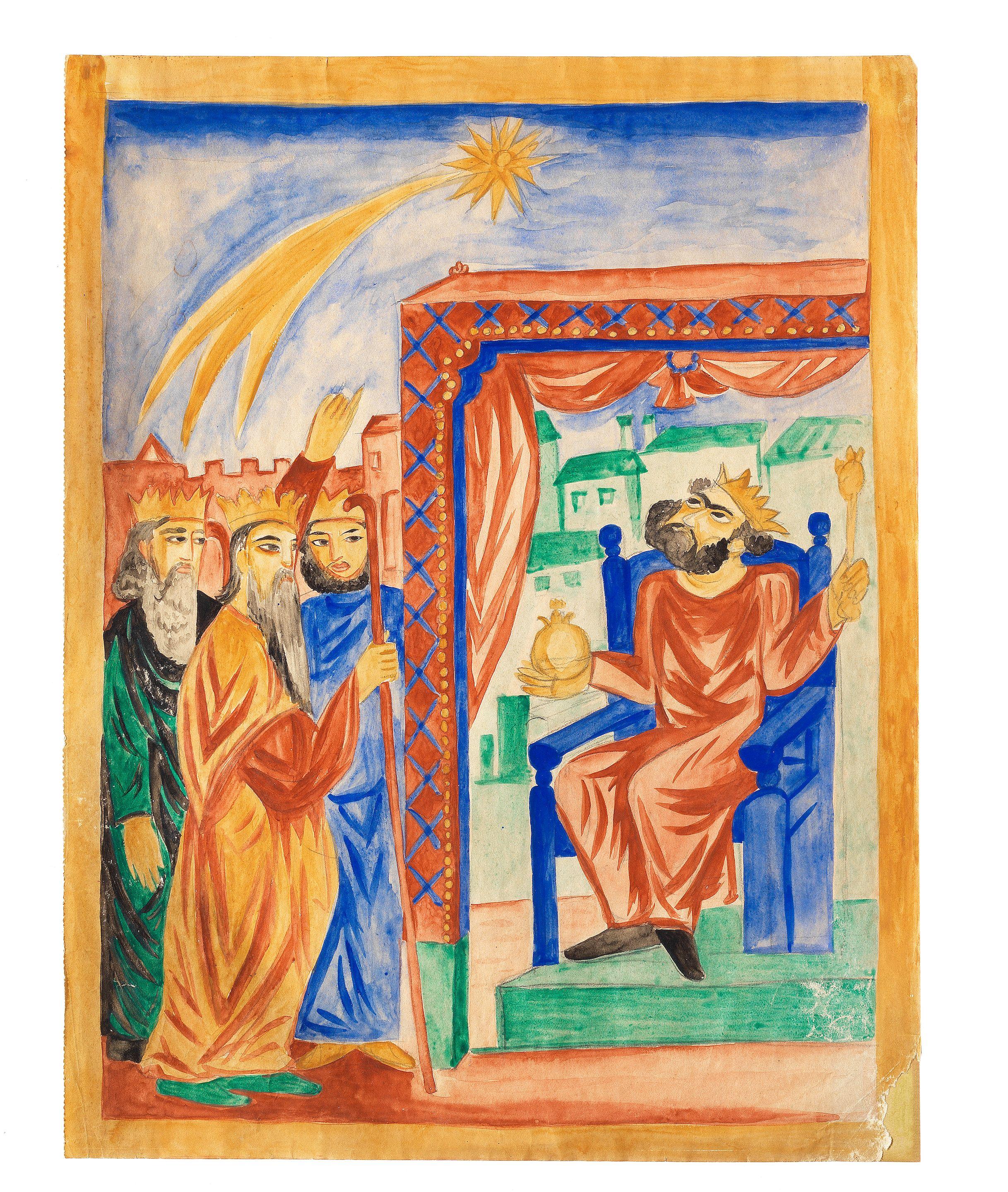 Natalia Sergeevna Goncharova - The Star of Bethlehem, circa 1913