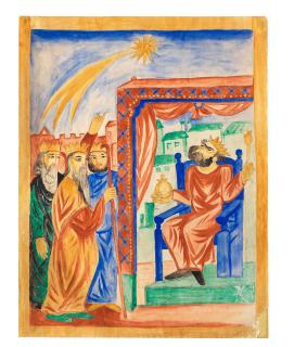 Natalia Sergeevna Goncharova - The Star of Bethlehem, circa 1913