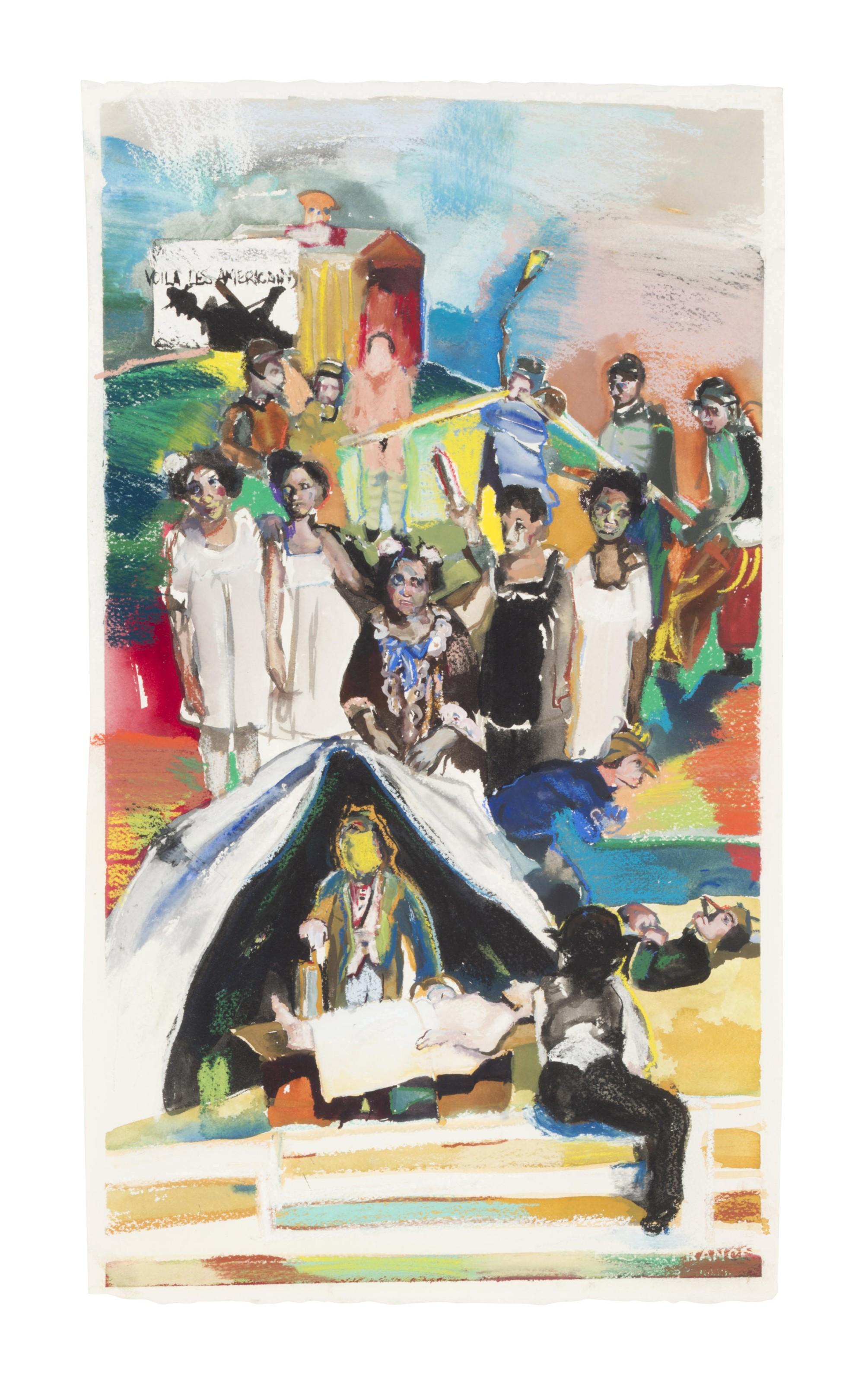 Natalie Frank - Study for Voila! Les Americains!