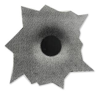 Nate Lowman - Outdoor Sculpture (Bullethole #1)