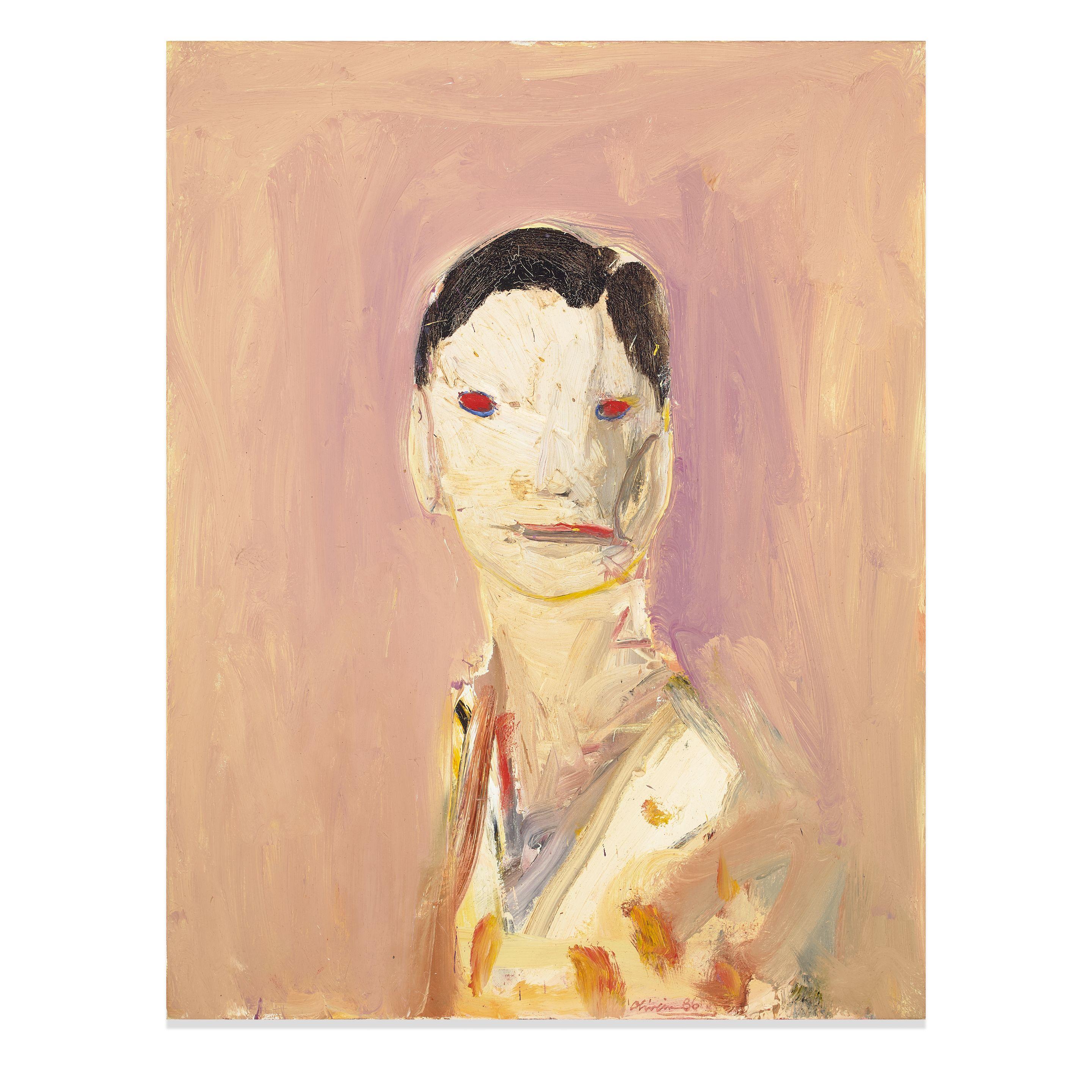 Nathan Oliveira - Head with Red Eyes, 1986