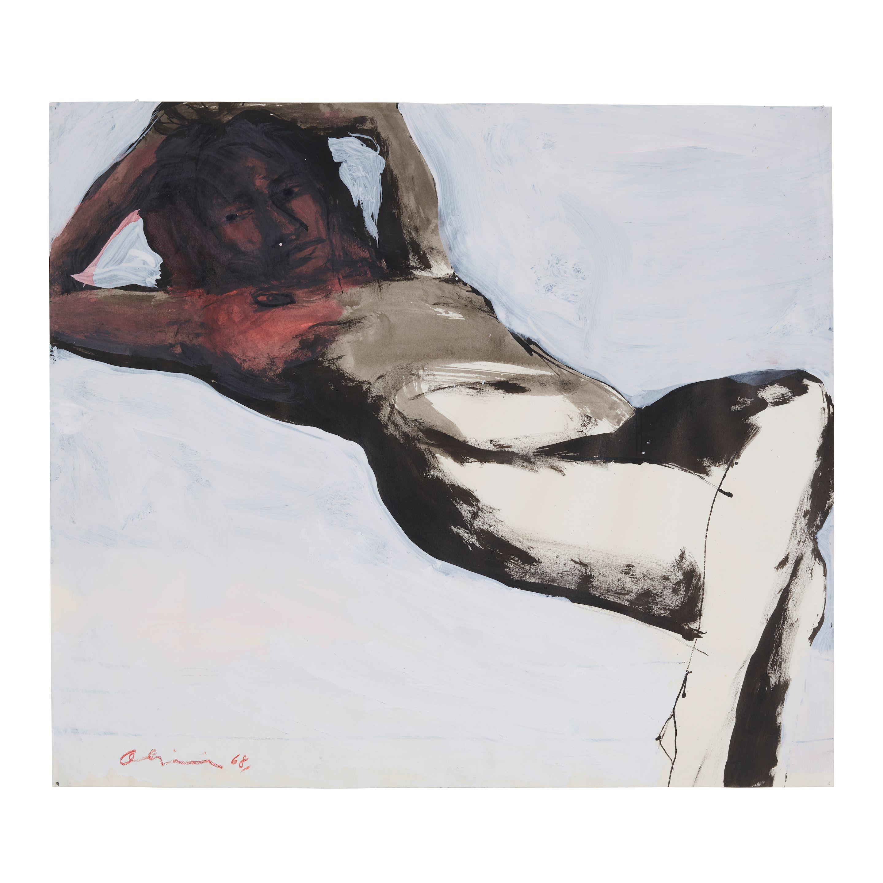 Nathan Oliveira - Reclining Nude, 1968