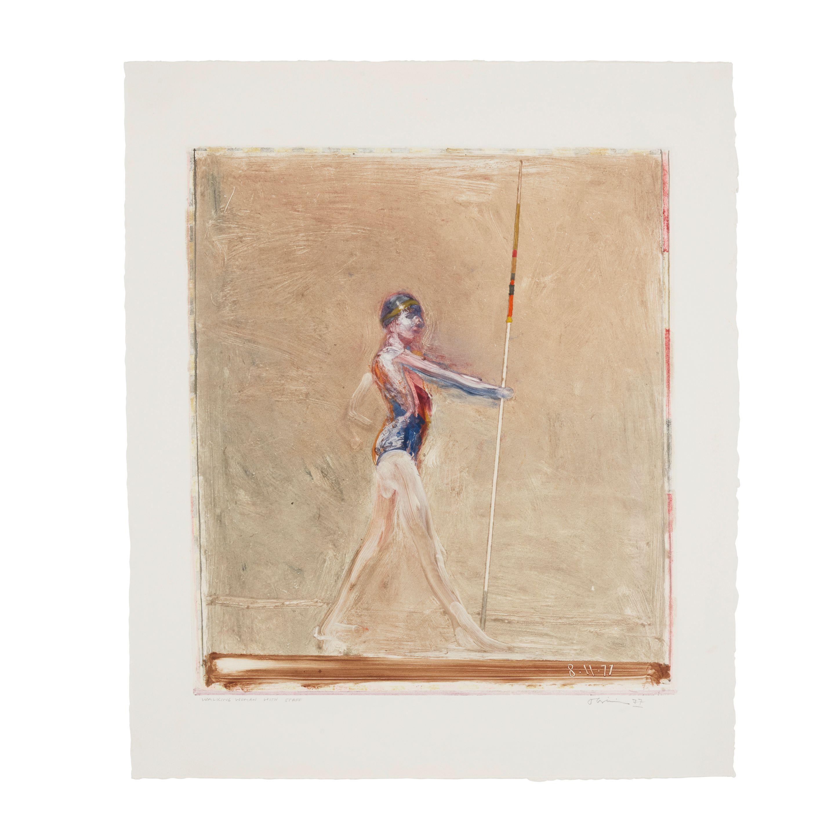 Nathan Oliveira - Walking Woman with Staff