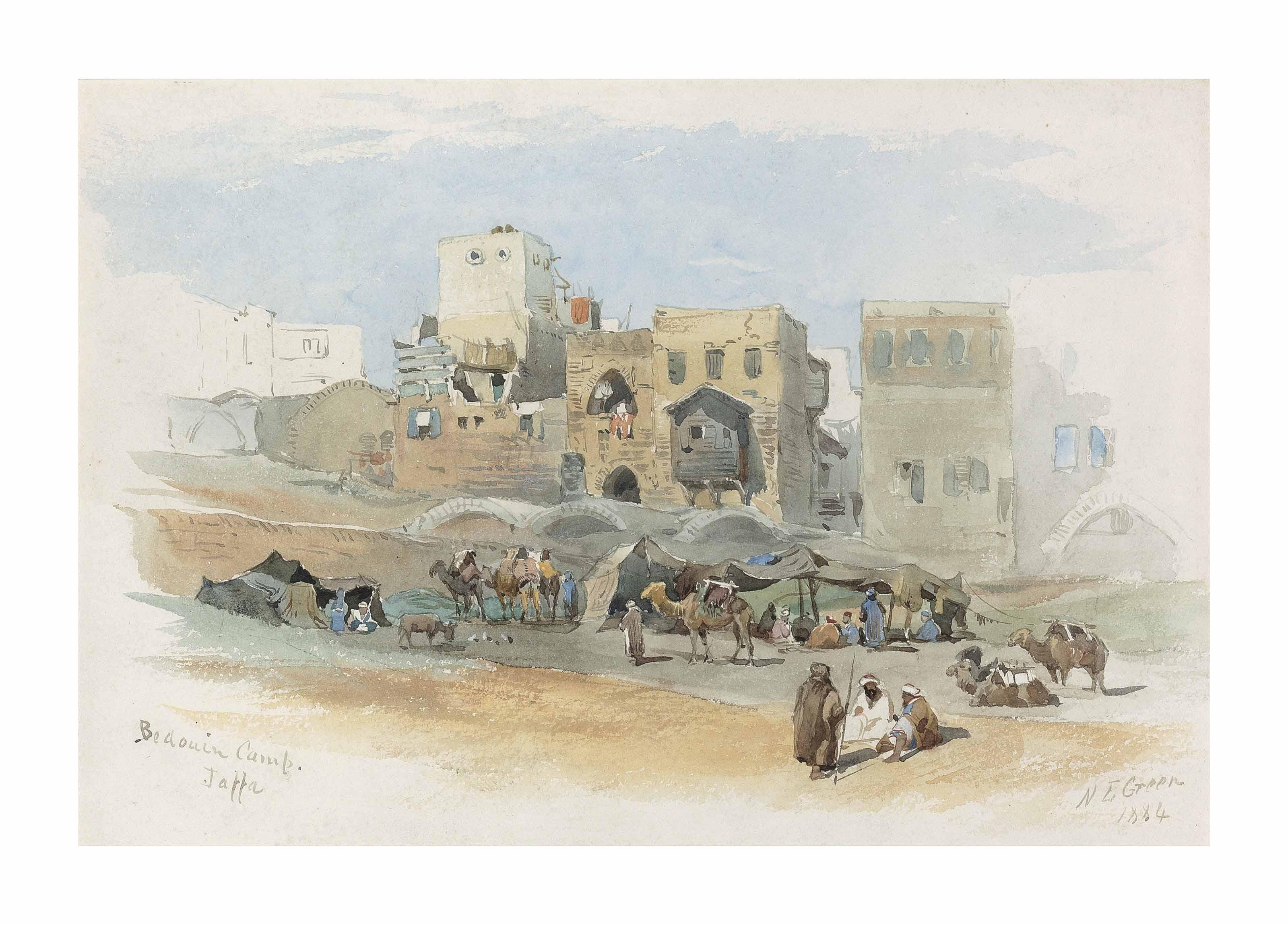 Nathaniel Everett Green - A Bedouin camp, Jaffa