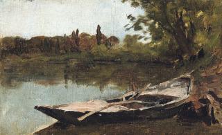 Nathaniel Hone, R.H.A. - The Moored Boat