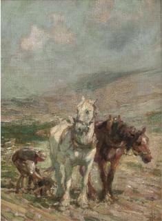 Nathaniel Hughes John Baird, R.O.I. - On the Sussex Downs