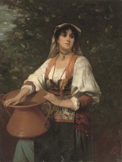 Nathaniel Sichel - Italian beauty holding a ewer