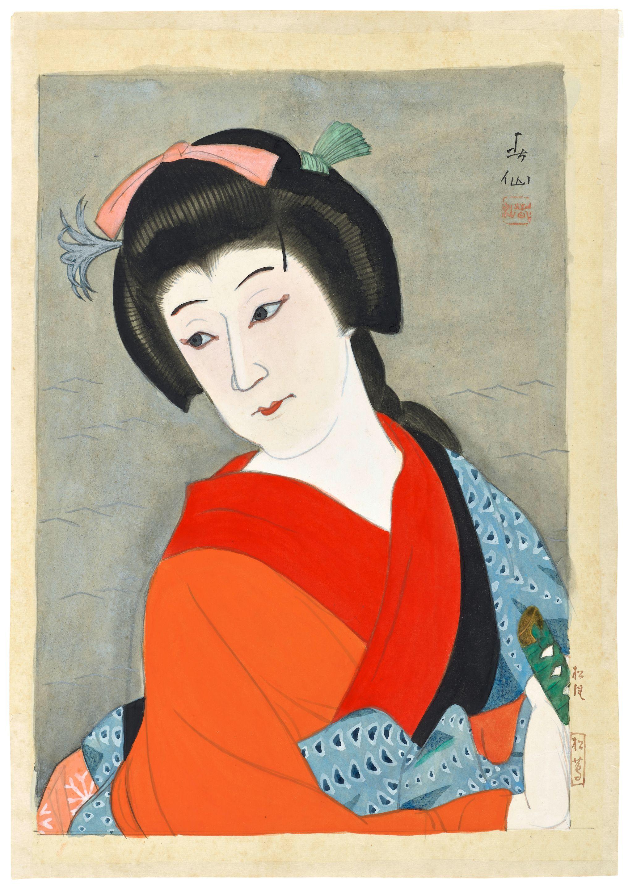 Natori Shunsen - Showa Era (1926-1989), Circa 1957