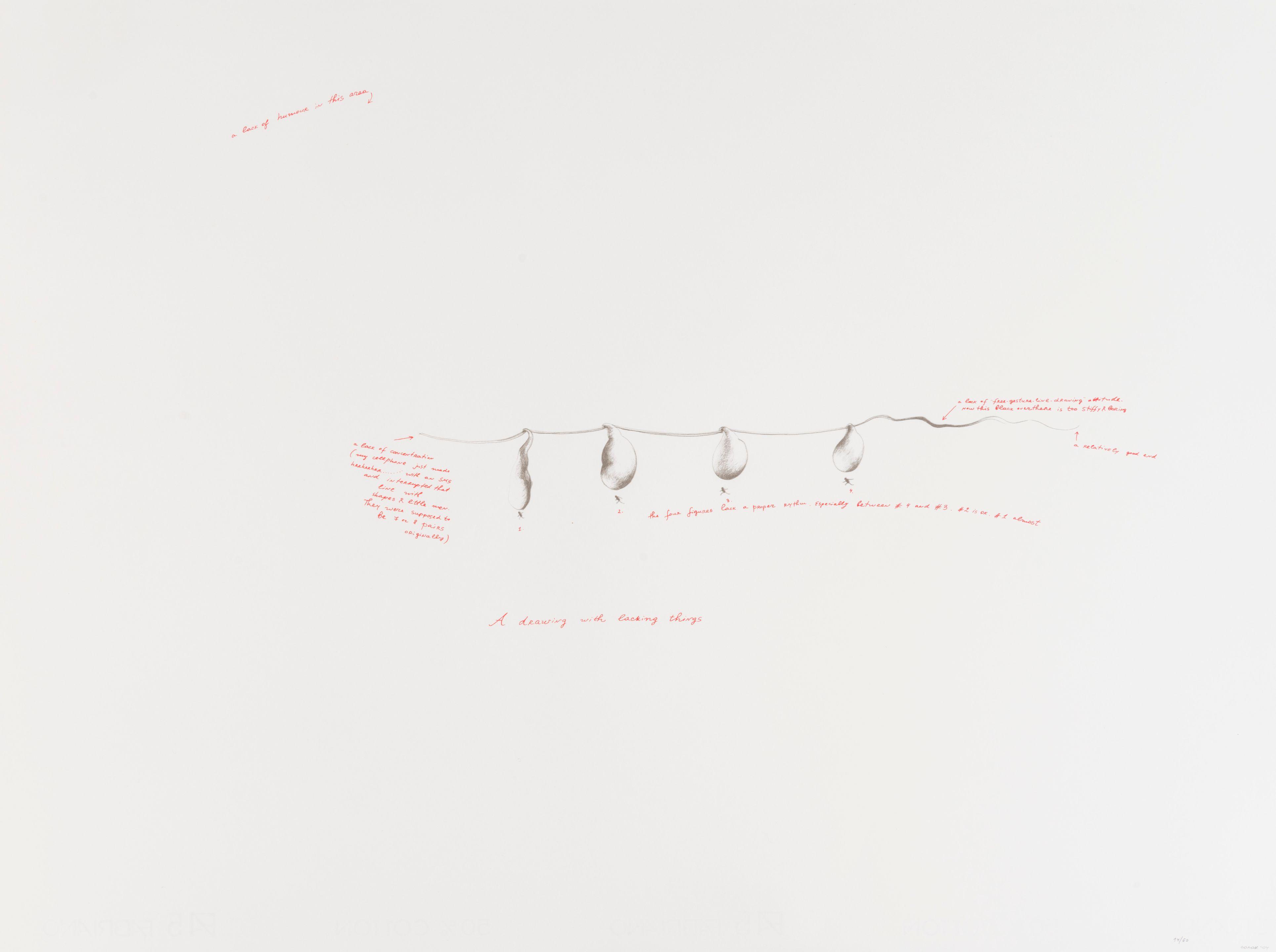 Nedko Solakov - A Drawing with Lacking Things, 2004