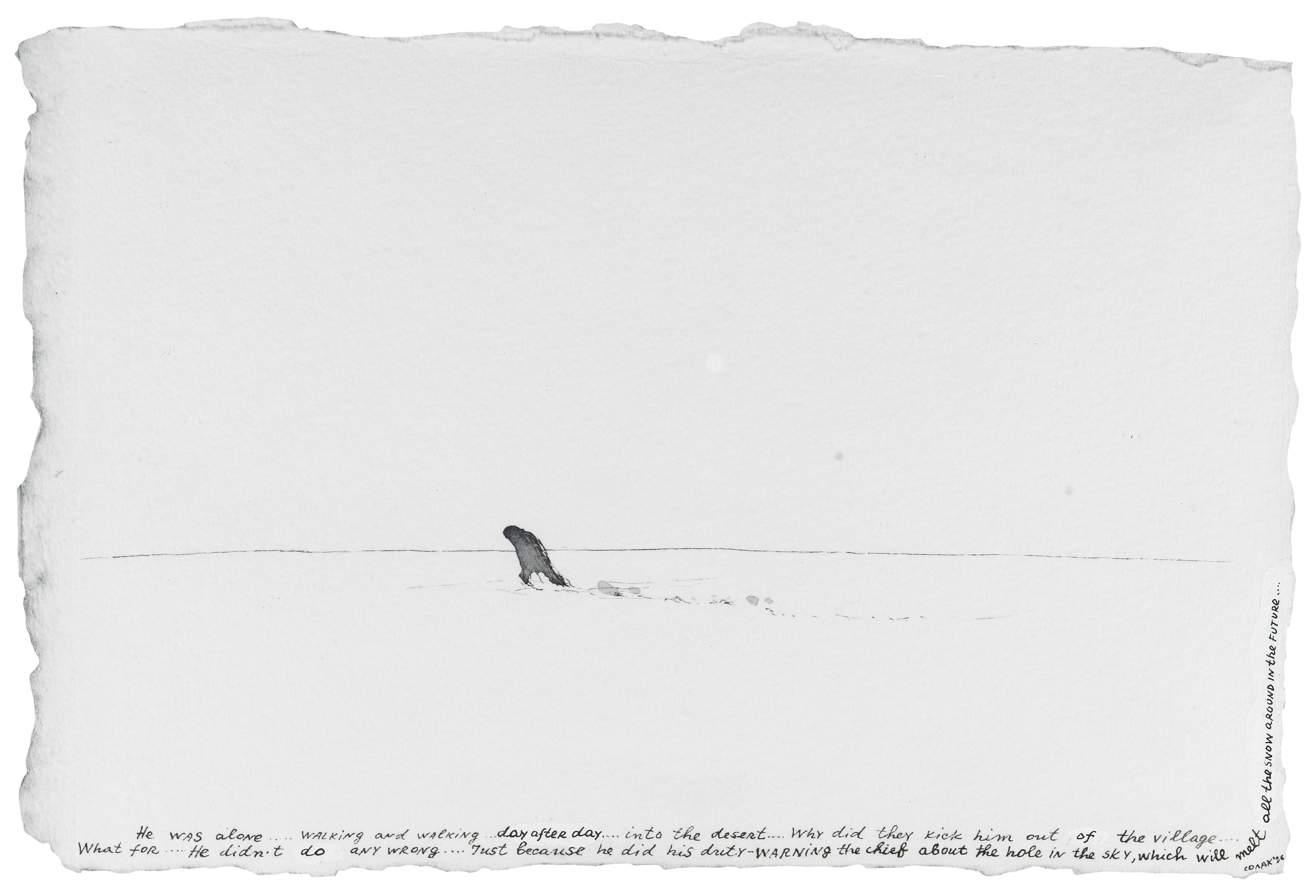 Nedko Solakov - A Man Is Contemplating A Local Miracle...Group Of Four Drawings