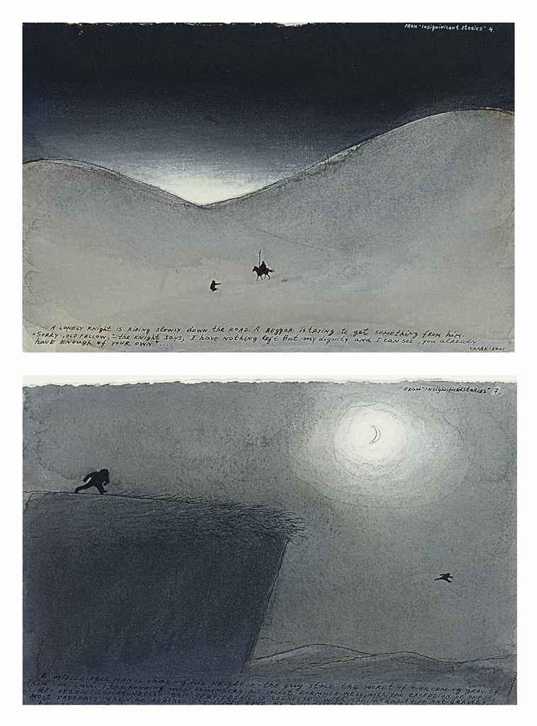 Nedko Solakov - Untitled (4 and 7, from insignificant stories)