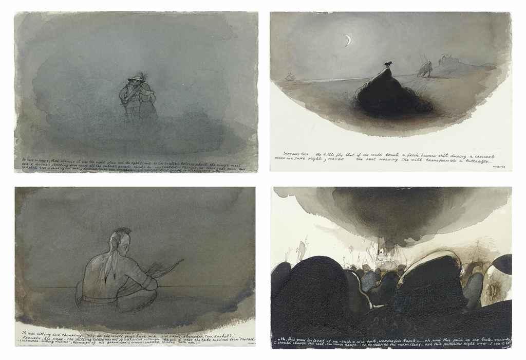 Nedko Solakov - Untitled (four works, from Once Upon a Time)