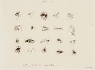 Nedko Solakov - Wars....35 (various types of warscreams)