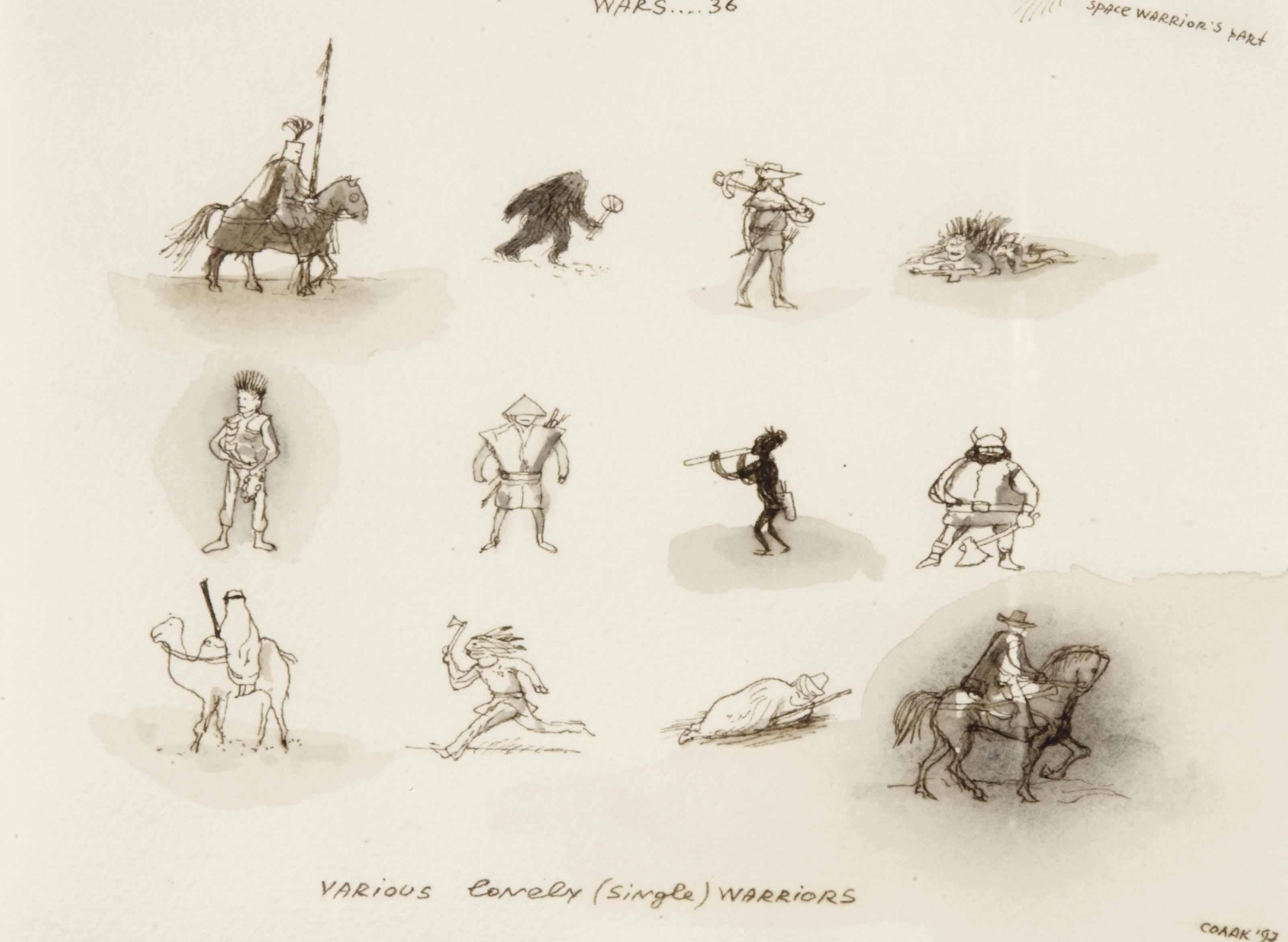 Nedko Solakov - Wars...36 (various lonely (single) warriors)