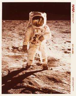 Neil Armstrong - Apollo 11: Edwin E. Aldrin walks on the Lunar surface.