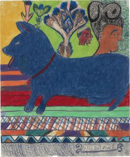 Nellie Mae Rowe - Blue Pig