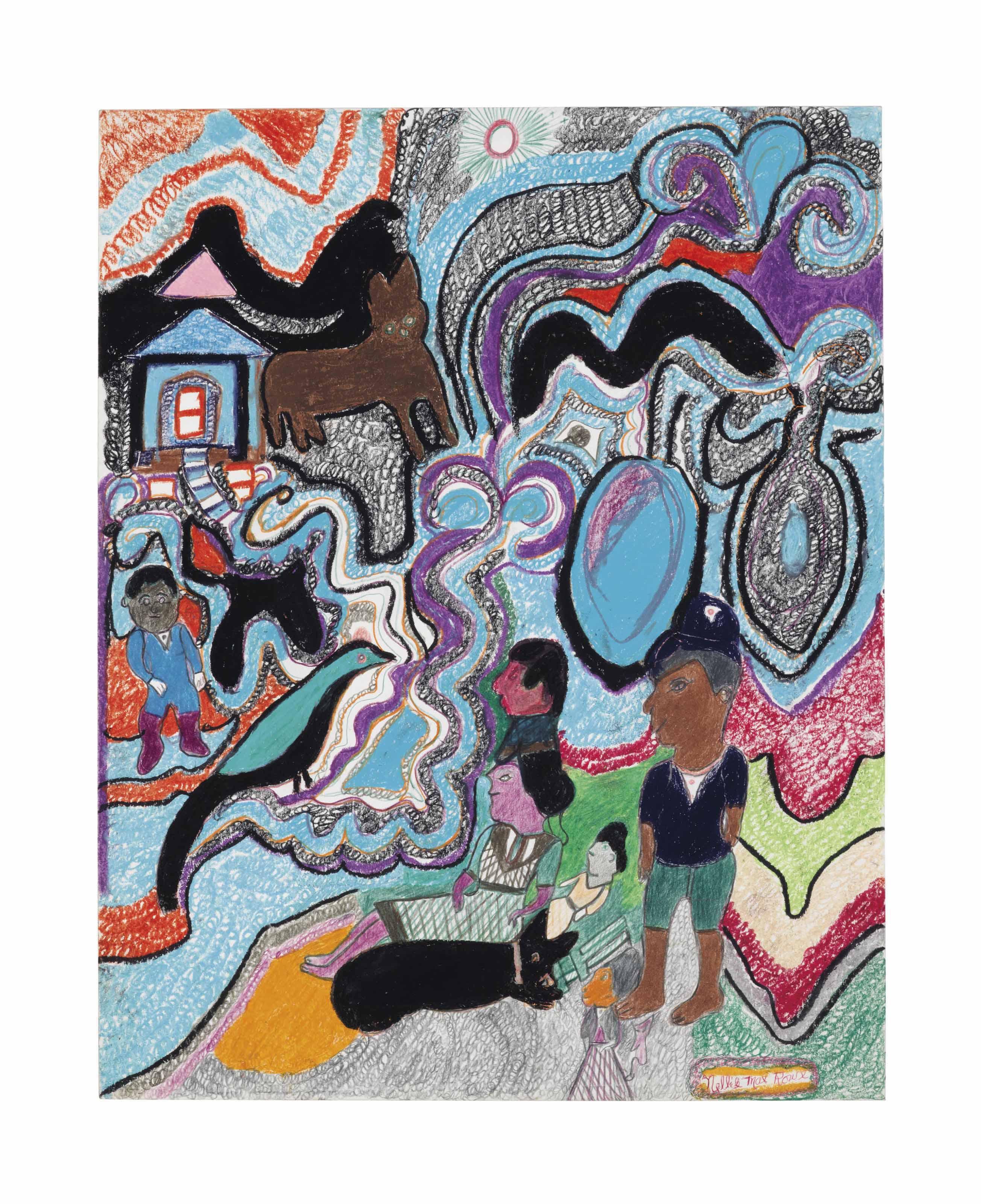 Nellie Mae Rowe - Blue Plums, 1979