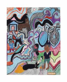 Nellie Mae Rowe - Blue Plums, 1979