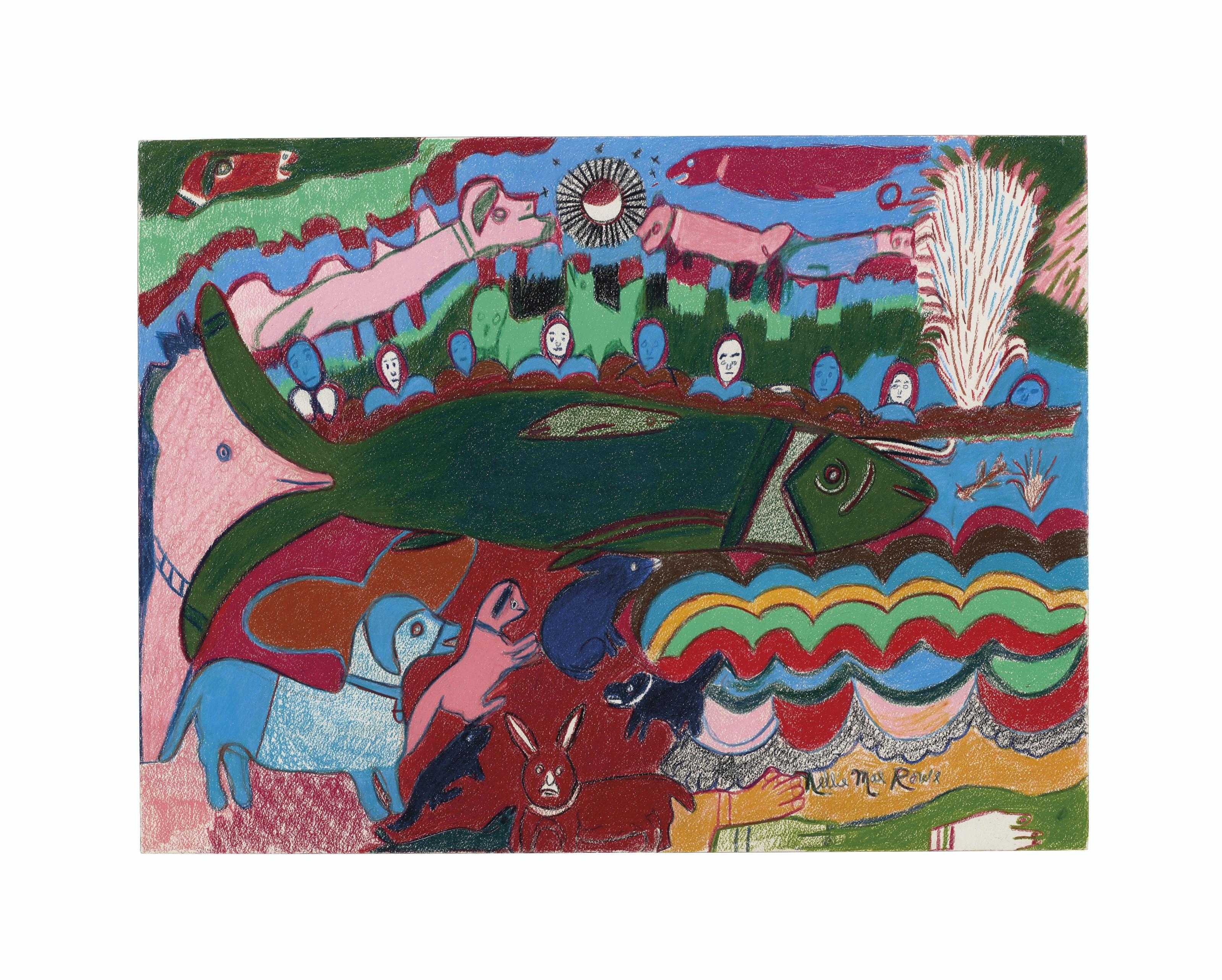 Nellie Mae Rowe - Swimmer, circa 1970