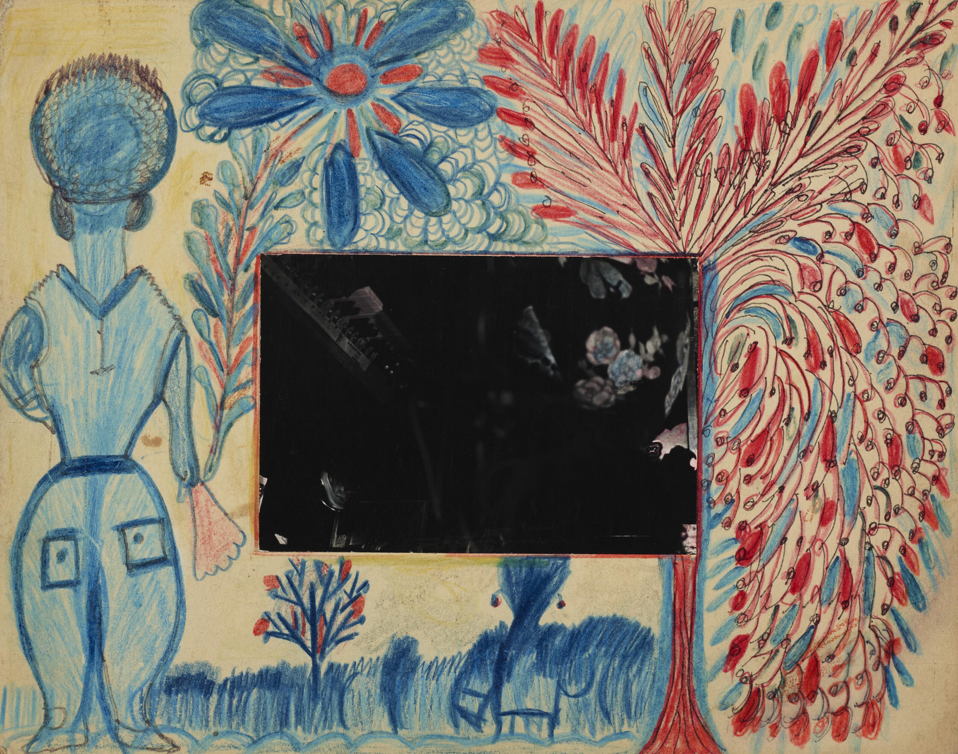 Nellie Mae Rowe - Untitled (Peace and Happiness)