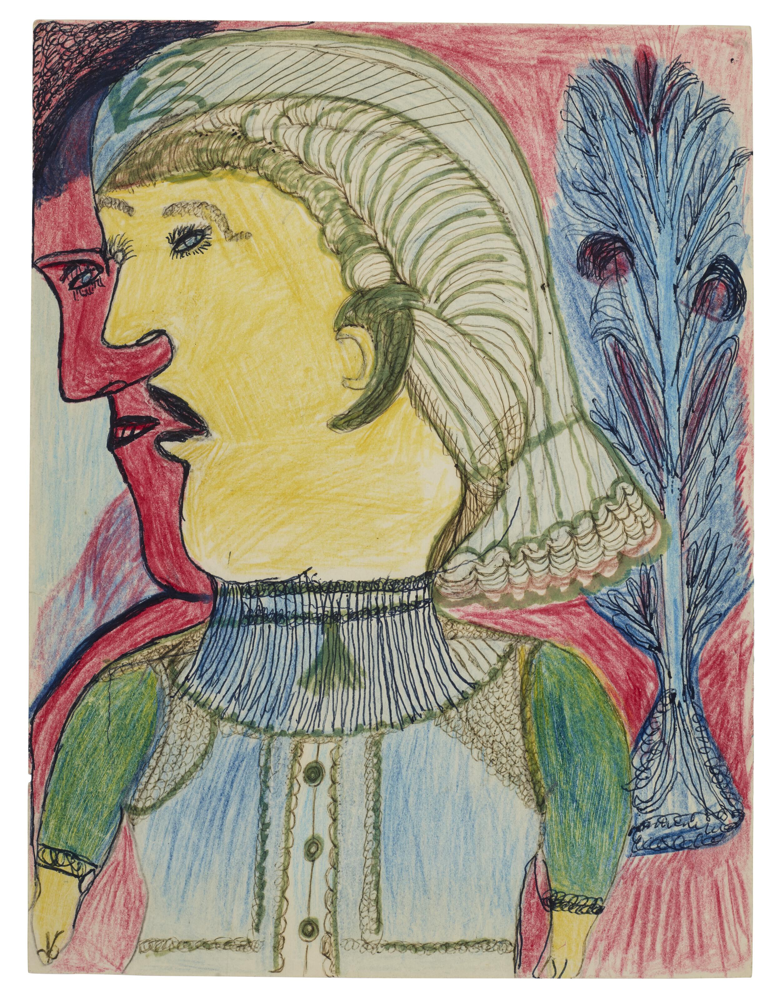 Nellie Mae Rowe - Untitled (Picture of Me)