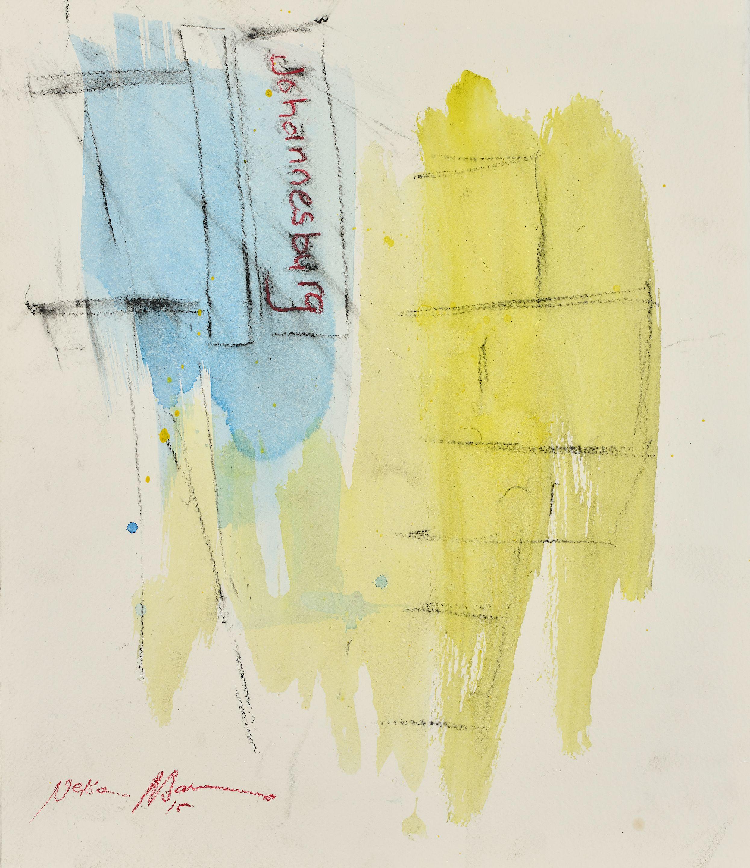 Nelson Makamo - Johannesburg, diptych, 2015