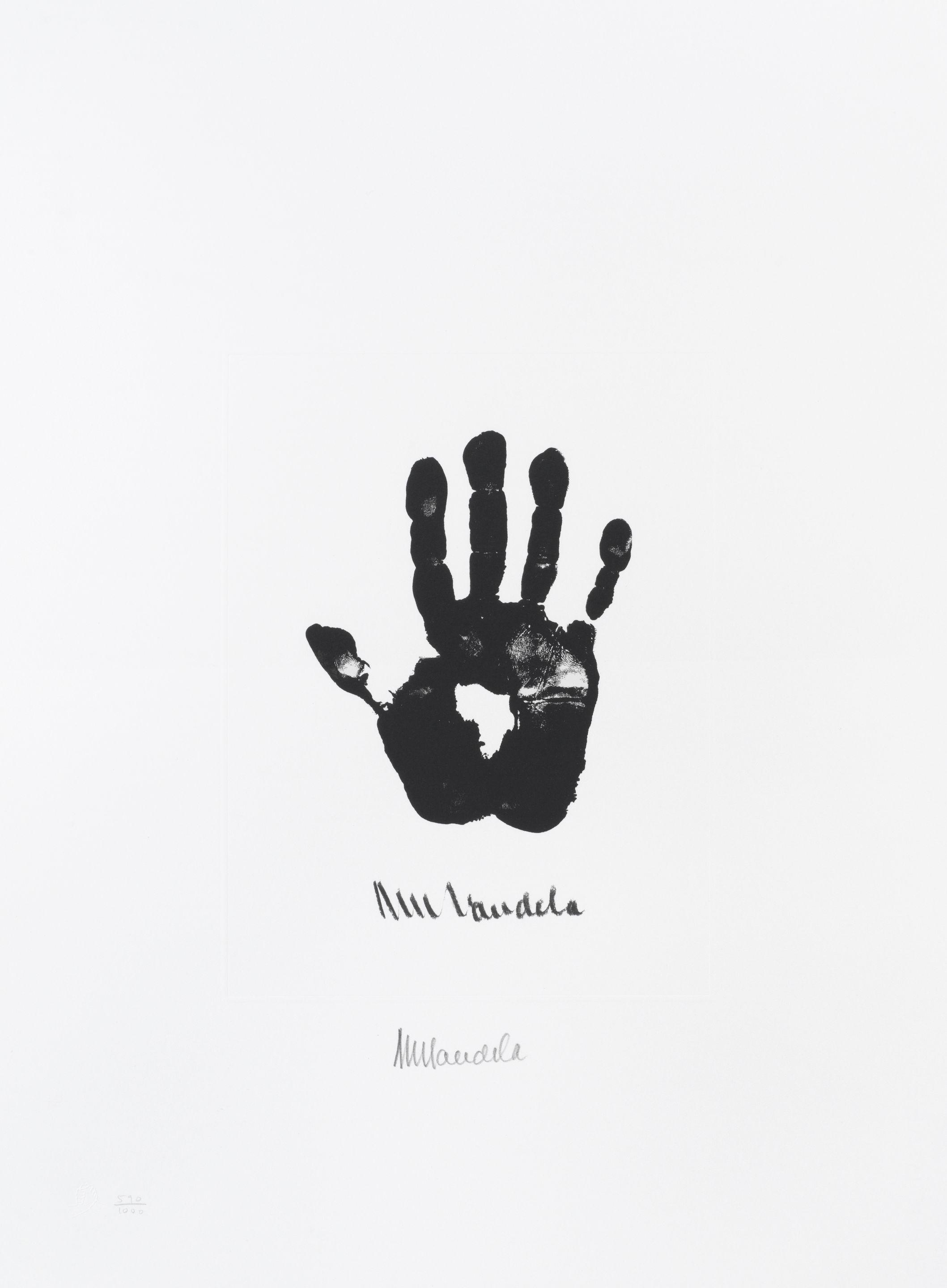 Nelson Rolihlahla Mandela - Hand of Africa (Right Hand), from \'Impressions of Nelson Mandela\'