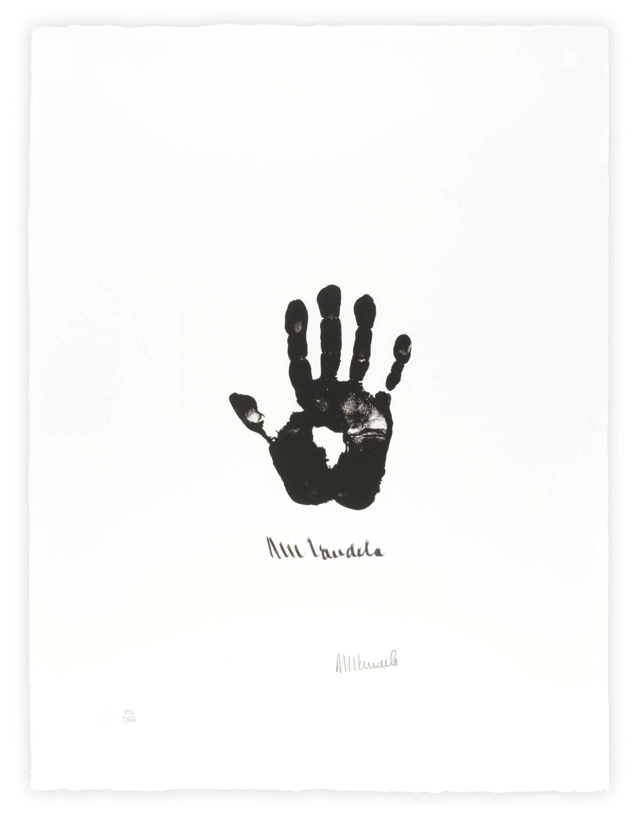Nelson Rolihlahla Mandela - Hand of Africa (Right Hand), from \'Impressions of Nelson Mandela\'