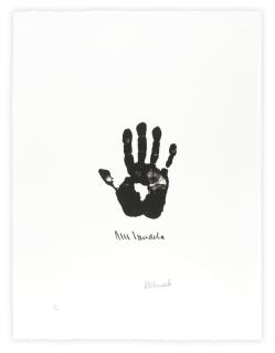 Nelson Rolihlahla Mandela - Hand of Africa (Right Hand), from \'Impressions of Nelson Mandela\'