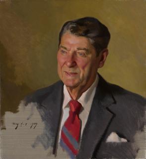 Nelson Shanks - Ronald Reagan (A Sketch)