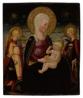 Neri di Bicci - Madonna and Child between Tobias and Archangel Raphael and Saint Catherine