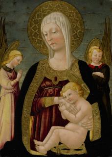Neri Di Bicci - Madonna And Child Surrounded By Angels