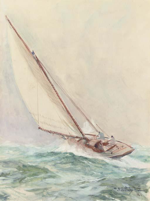 Neville Sotheby Pitcher, R.S.M.A. - On A Beam Reach (Illustrated); And An Attack By Submarines