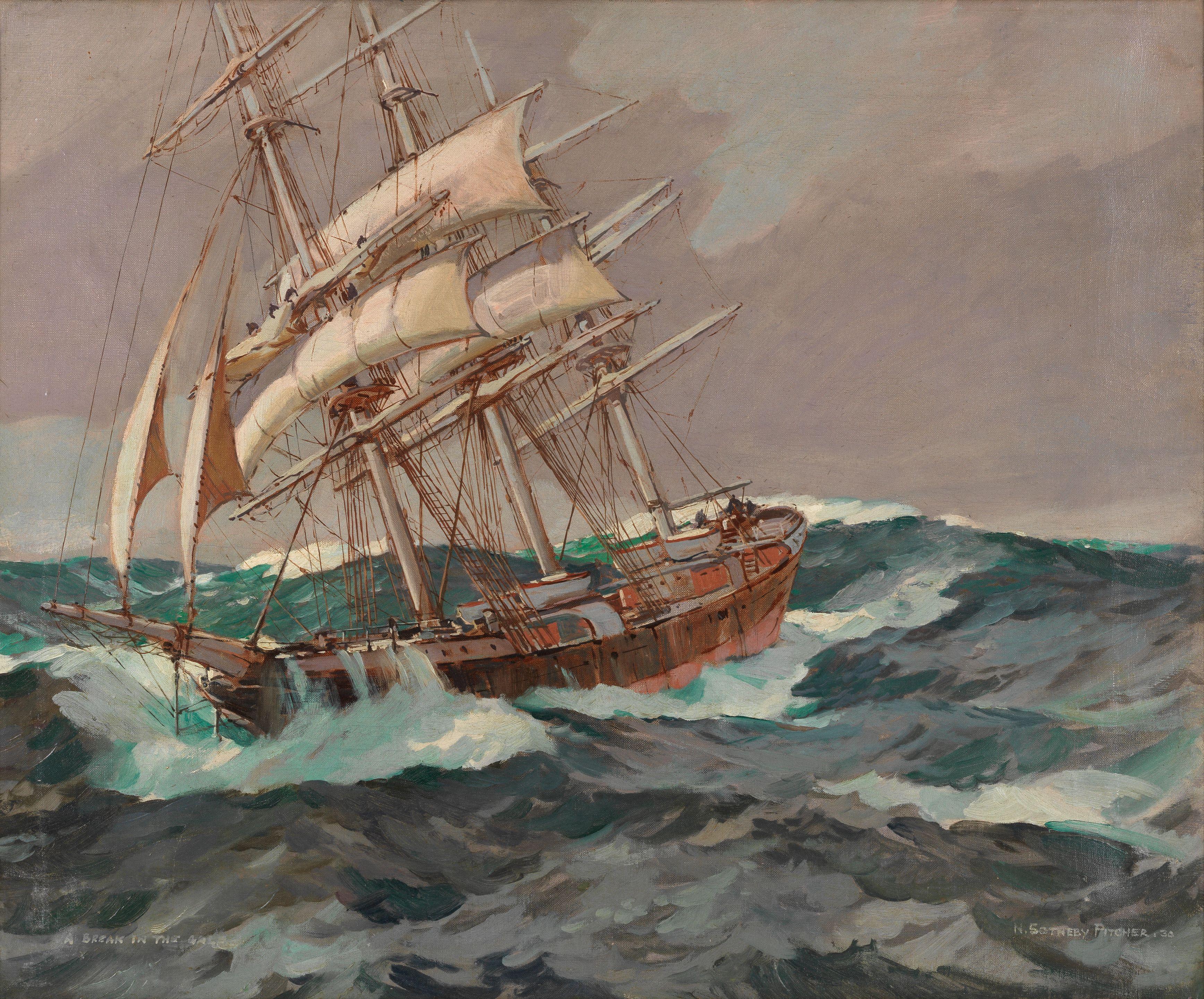 Neville Sotheby Pitcher - \'A Break in the Gale\'