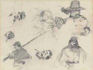 Newell Convers Wyeth - Sketches for Cease Firing