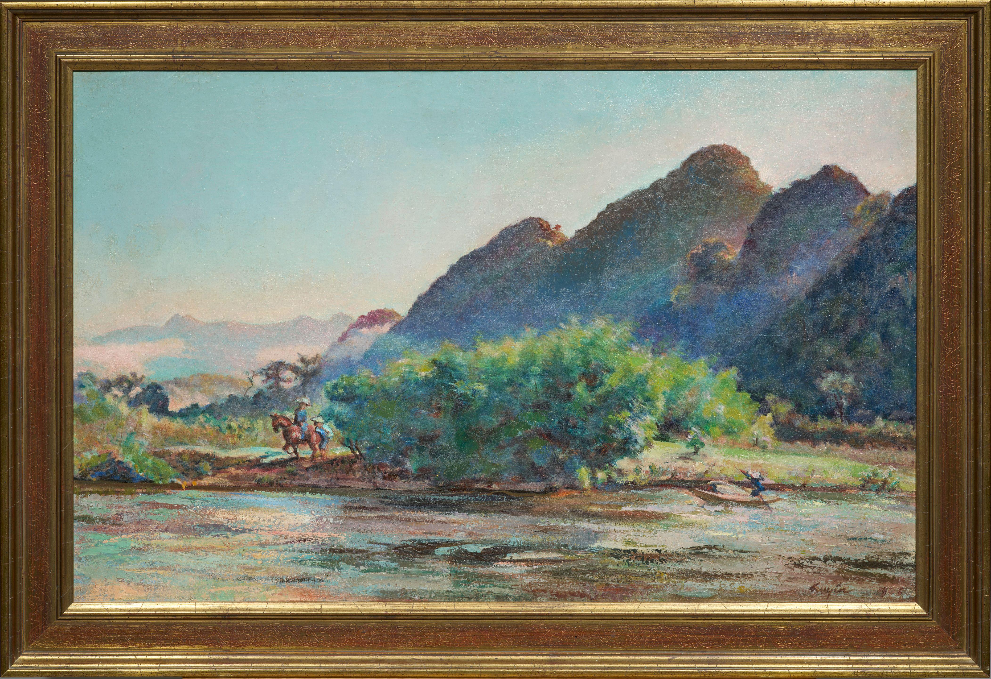 Nguyen Huyen - Paysage au bord de la rivière