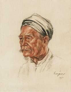 Nguyen Huyen - Portrait of an Old Vietnamese Gentlemen