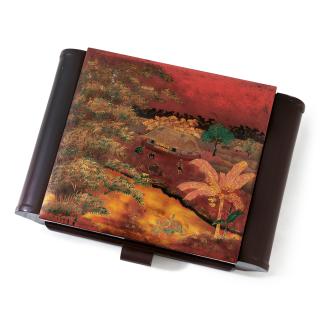 Nguyen Quang Bao - A vanity box including a mirror and vanity drawer, with two hair brushes, a jewelry box and a powder box