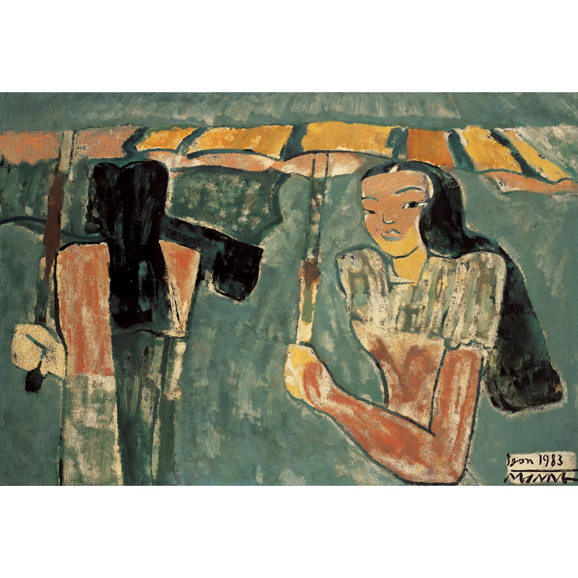 Nguyen Sang - Femme Á L\'Ombrelle (Lady With A Parasol)