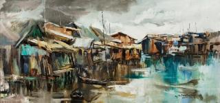 Nguyen Tri Minh - Houses On The Riverbank Of Saigon