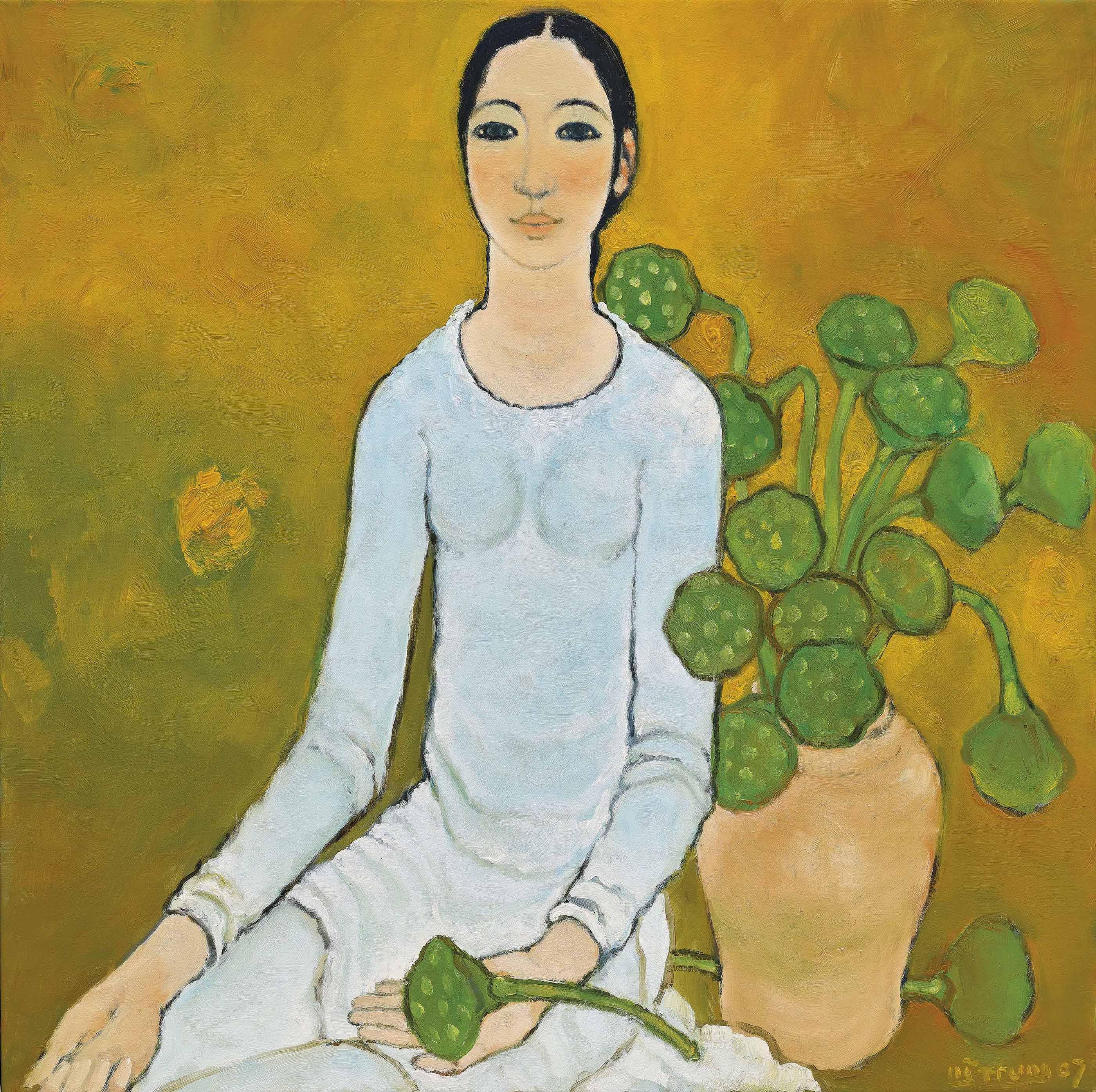 Nguyen Trung - Lady with Lotus