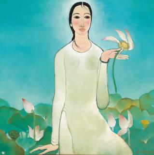Nguyen Trung - Woman with Lotus