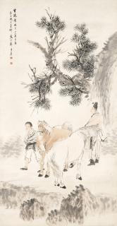 Ni Tian - Horses and Grooms