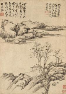 Ni Zan - Running Stream beside the Pavilion