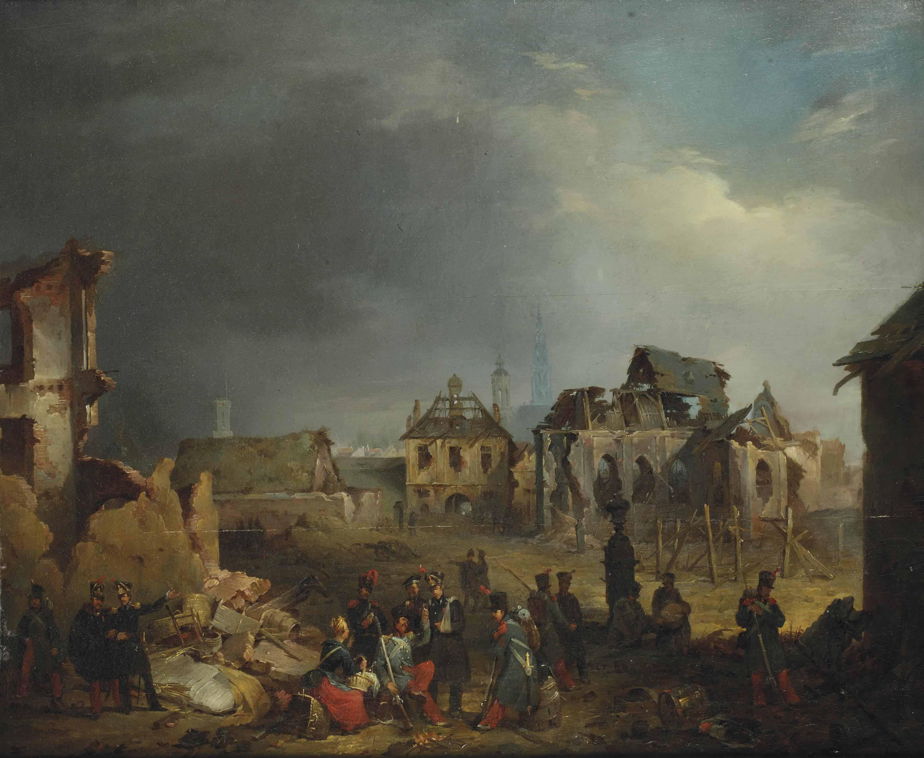 Nicaise De Keyser - After The Bombardment Of Antwerp In 1830