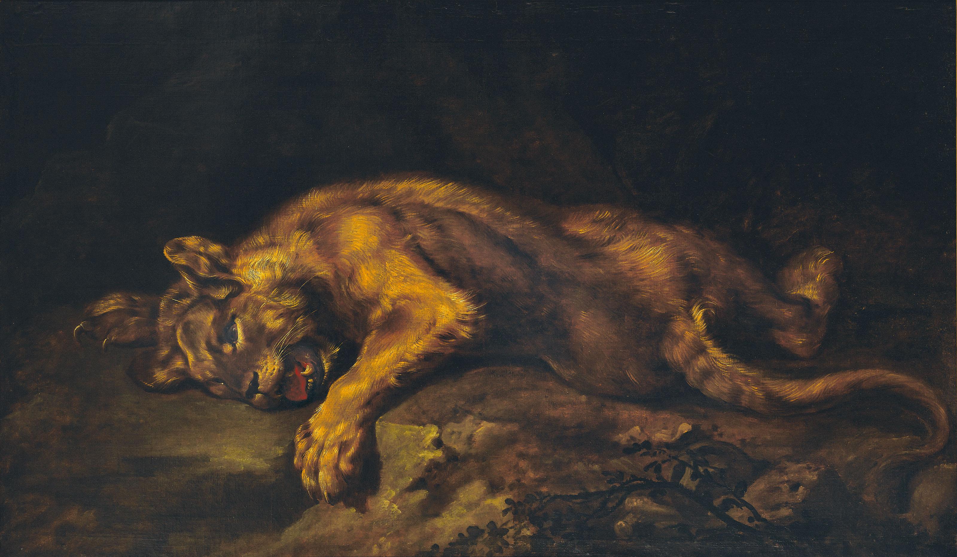 Nicasius Bernaerts - Lionne couchée