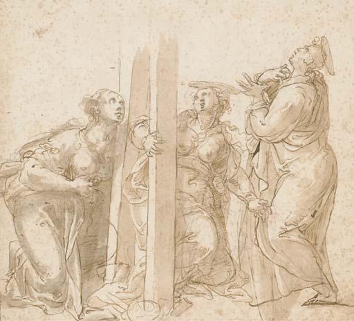 Niccolo Circignani - La Vierge, Sainte Marie-Madeleine Et Saint Jean Au Pied de la Croix