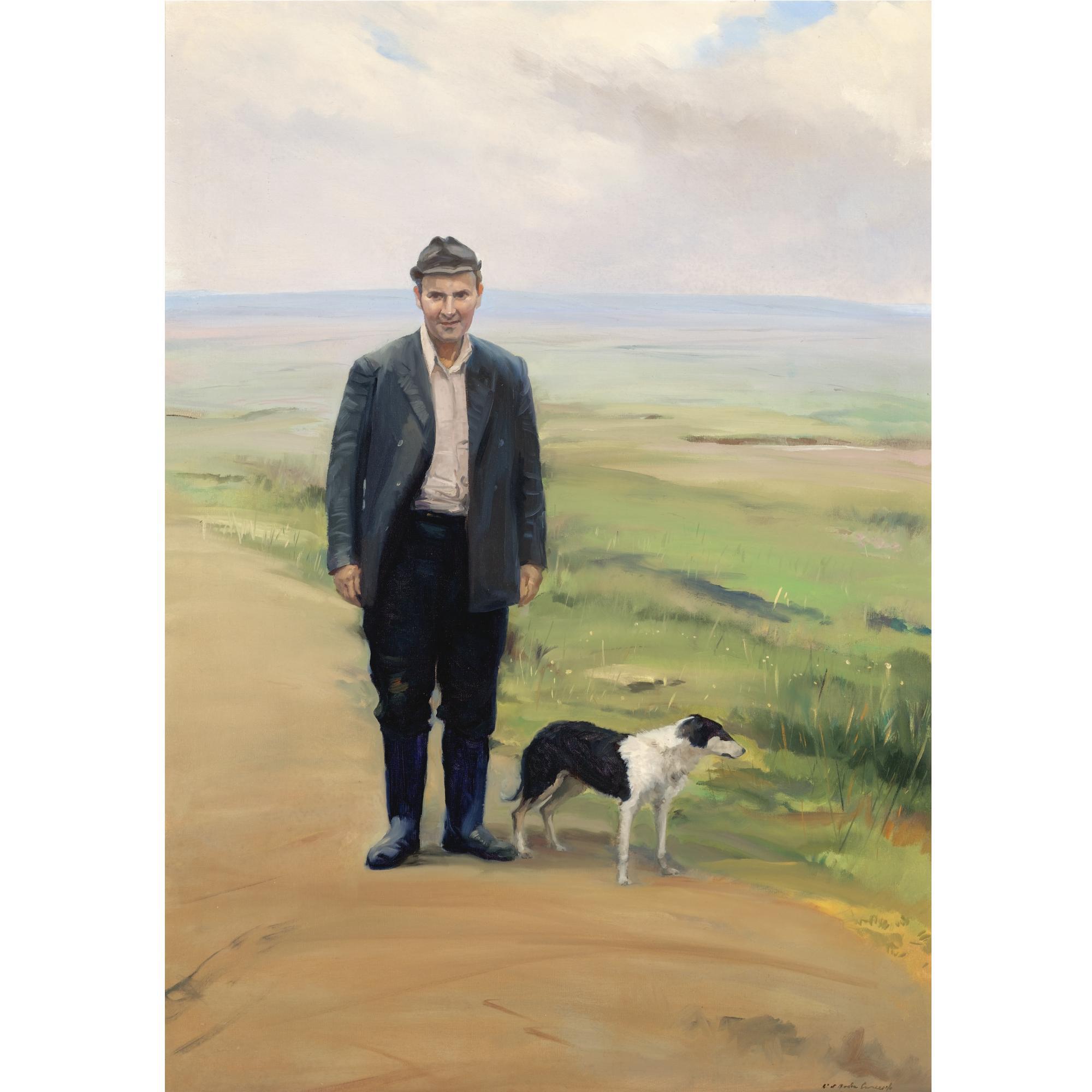 Niccolo D\'Ardia Caracciolo, R.H.A. - The Turfcutter And His Dog